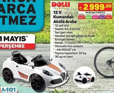 DOLU 12V KUMANDALI AKÜLÜ ARABA DOLU 12V KUMANDALI AKÜLÜ ARABA